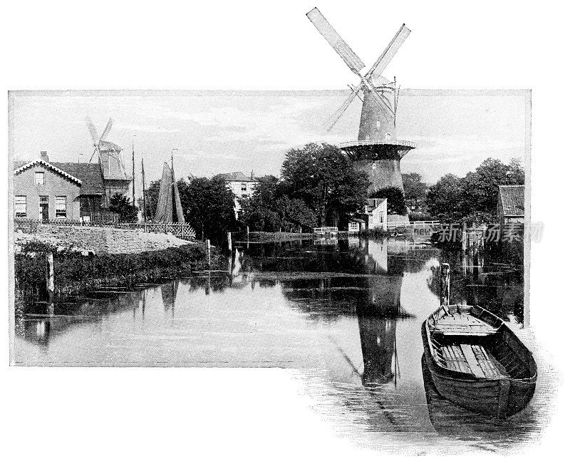 斯基丹斯基丹，荷兰- 19世纪